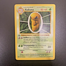 Kakuna 33/102 1st Edition Shadowless Base Set NM Light Stamp- Pokemon Card - Image 1