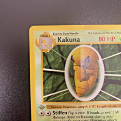 Kakuna 33/102 1st Edition Shadowless Base Set NM Light Stamp- Pokemon Card - Image 2