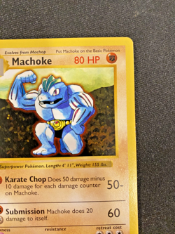 Machoke 34/102 1st Edition Shadowless Regular Base Set LP -Pokemon Card - Image 5