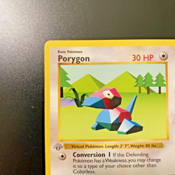 Porygon 39/102 1st Edition Shadowless Base Set Regular NM - Pokemon Card - Image 2