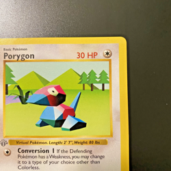 Porygon 39/102 1st Edition Shadowless Base Set Regular NM - Pokemon Card - Image 3