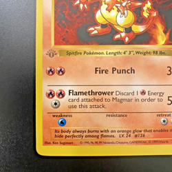 Magmar 36/102 1st Edition Shadowless Base Set NM - Pokemon Card Light Stamp - Image 5