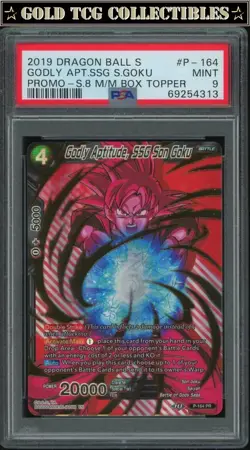 PSA 9 ⭐ SSG Son Goku Godly Aptitude P-164 Promo Card Super DBS Z DBZ Heroes - Image 1