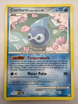 Castform Rain Form 49/146 - Diamond & Pearl Legends Awakened Pokemon Card NM - Image 1