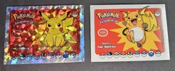 PIKACHU X RAICHU EVOLUTION LOT - WHOS THAT POKEMON VINTAGE 1997 HOLO CARD - Image 1