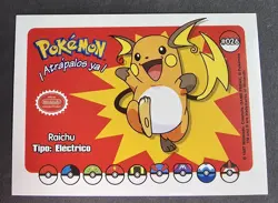 PIKACHU X RAICHU EVOLUTION LOT - WHOS THAT POKEMON VINTAGE 1997 HOLO CARD - Image 3
