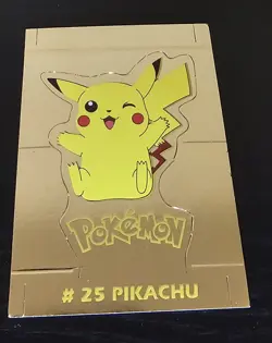 PIKACHU - GOLD RARE TCG NAVARRETE BUILDABLE CARD VINTAGE 2000 - Image 1