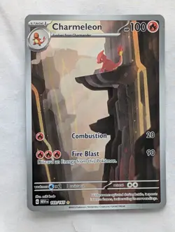 Charmeleon 169/165 Scarlet & Violet 151 Pokemon Illustration card well centered - Image 1