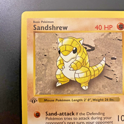 Sandshrew 62/102 1st Edition Shadowless Base Set Regular NM - Pokemon Card - Image 2