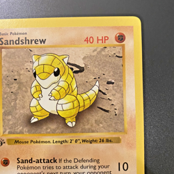 Sandshrew 62/102 1st Edition Shadowless Base Set Regular NM - Pokemon Card - Image 3