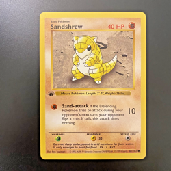 Sandshrew 62/102 1st Edition Shadowless Base Set Regular NM - Pokemon Card - Image 1