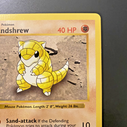 Sandshrew 62/102 1st Edition Shadowless Base Set Regular NM - Pokemon Card - Image 3