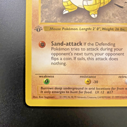 Sandshrew 62/102 1st Edition Shadowless Base Set Regular NM - Pokemon Card - Image 5