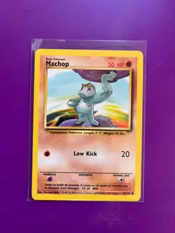Machop 52/102 and Machoke 34/102 pokemon cards - Image 1
