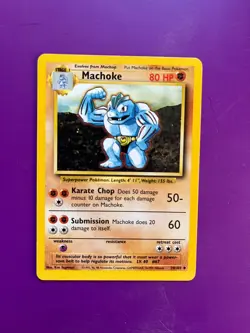 Machop 52/102 and Machoke 34/102 pokemon cards - Image 3