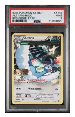 2015 POKEMON XY BLACK STAR PROMOS ROARING SKIES PRERELEASE ALTARIA-HOLO PSA 9 - Image 2