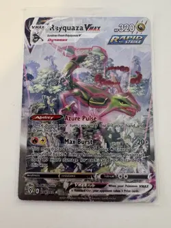 Pokemon TCG Rayquaza VMAX - 218/203 - Alt Art - Evolving Skies (Damaged) - Image 1