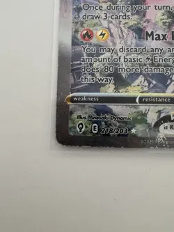 Pokemon TCG Rayquaza VMAX - 218/203 - Alt Art - Evolving Skies (Damaged) - Image 2
