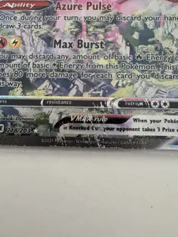 Pokemon TCG Rayquaza VMAX - 218/203 - Alt Art - Evolving Skies (Damaged) - Image 3