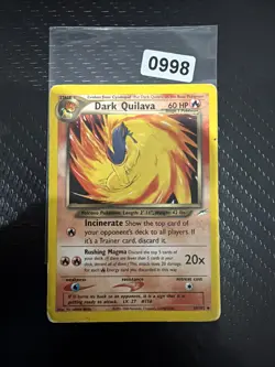 Pokemon TCG Dark Quilava Neo Destiny 39/105 Regular Unlimited Uncommon - MP - Image 1