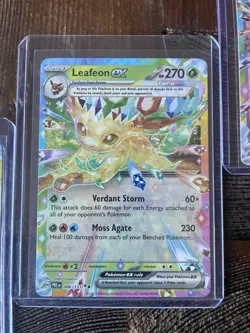Pokemon Eeveelution 3 Card Bundle Eevee Leafeon Sylveon Ex - Image 3