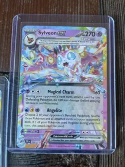 Pokemon Eeveelution 3 Card Bundle Eevee Leafeon Sylveon Ex - Image 4