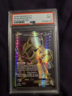 PSA 9 Alakazam EX Full Art Holo 117/124 XY Fates Collide - Image 1