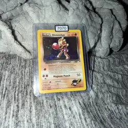 Pokemon Rocket's Hitmonchan 11/132 Gym Heroes Holo Rare Unlimited WOTC Swirl 🌀 - Image 1