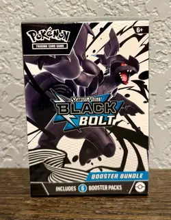 Pokemon Scarlet & Violet Black Bolt Booster Bundle Box Topper 6 Booster Packs - Image 1