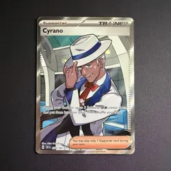 Pokemon Cyrano 230/191 SV08 Surging Sparks Full Art Ultra Rare Holo - Image 1