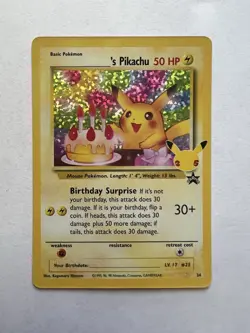 Pokemon TCG Birthday Pikachu 24/53 Celebrations Classic Collection - Image 1