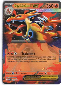 Mega Charizard Y ex 030 Holo Promo ME: Mega Evolution Promo Pokemon NM - Image 1