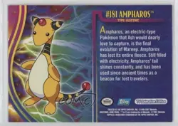Ampharos Foil Topps Pokemon TV Animation Edition Johto Series 1 #181 2001 - Image 2