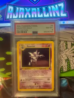 1999 POKEMON FOSSIL 1ST ED #6 HAUNTER-HOLO PSA 8 #6 - Image 1