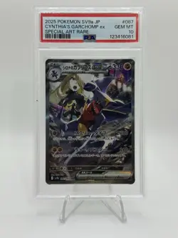 Cynthia's Garchomp ex Special Art Rare Holo 087/063 SV9a JP PSA 10 - Image 1