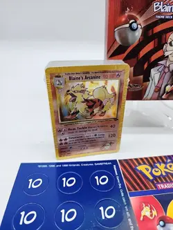 Pokemon Gym Challenge Blaine Theme Deck - COMPLETE - Vintage w/ SEALED Deck - Image 2