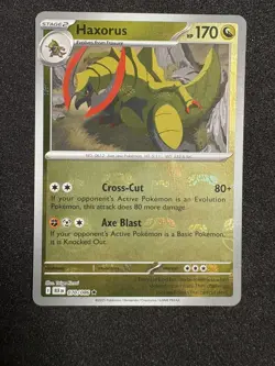 Haxorus 070/086 - Pokemon TCG - Black Bolt reverse holo Masterball NM - Image 1
