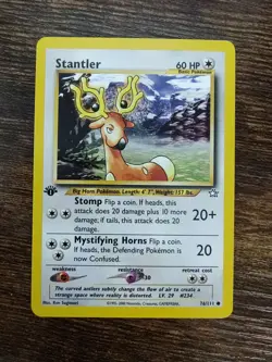 Pokemon Neo Genesis 1st Edition Stantler 76/111 Non Holo LP- - Image 1