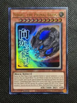 YuGiOh! - Nibiru, the Primal Being RA05-EN094 Ultra Rare 1st Edition Near Mint - Image 1