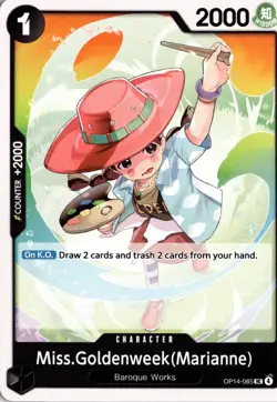 Miss.Goldenweek(Marianne) UC The Azure Sea's Seven OP14-085 One Piece TCG - Image 1