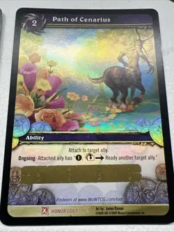 Lot Of 2-Path of Cenarius Honor Loot Redemption Card World of Warcraft TCG - Image 3