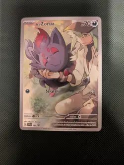 Pokemon N's Zorua SVP 189 Scarlet & Violet: Journey Together Promo Card - Image 1