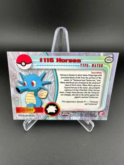 Horsea #116 Holo Topps Chrome Trading Cards Series 2 Pokemon NM - Image 2