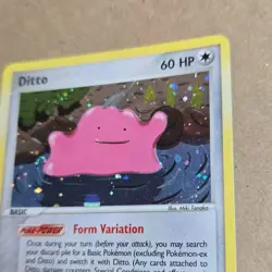 Pokemon Ditto 60 HP Holo Rare EX FireRed & LeafGreen 4/112 Basic 2004 Card - Image 3