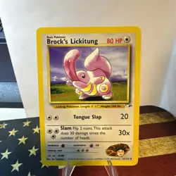 Pokemon Cards Brocks Lickitung First Edition 41/132 - Image 1