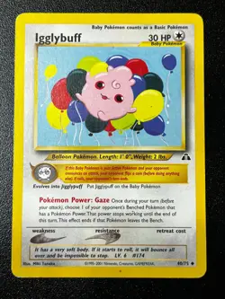 Igglybuff 40/75 - Neo Discovery Vintage Non-Holo Pokemon Card MP - Image 1