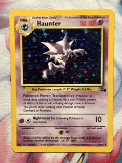 Haunter 6/62 Holo Rare Unlimited 1999 Fossil WOTC English Pokemon Card TCG LP+ - Image 1