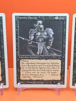 ⚫⚫ (4) 1994 Magic The Gathering HYPNOTIC SPECTER REVISED 3RD EDITION PLAYED⚫2 - Image 3