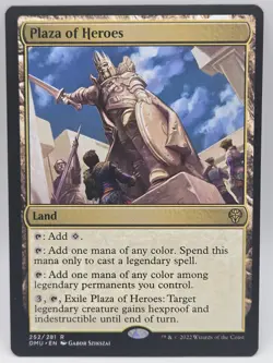 Plaza of Heroes MTG NM Dominaria United Rare Legendary Land DMU - Image 1