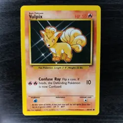 Vulpix - HP 50 Error - 68/102 - Base Set Unlimited - LP Pokemon Card - Image 1